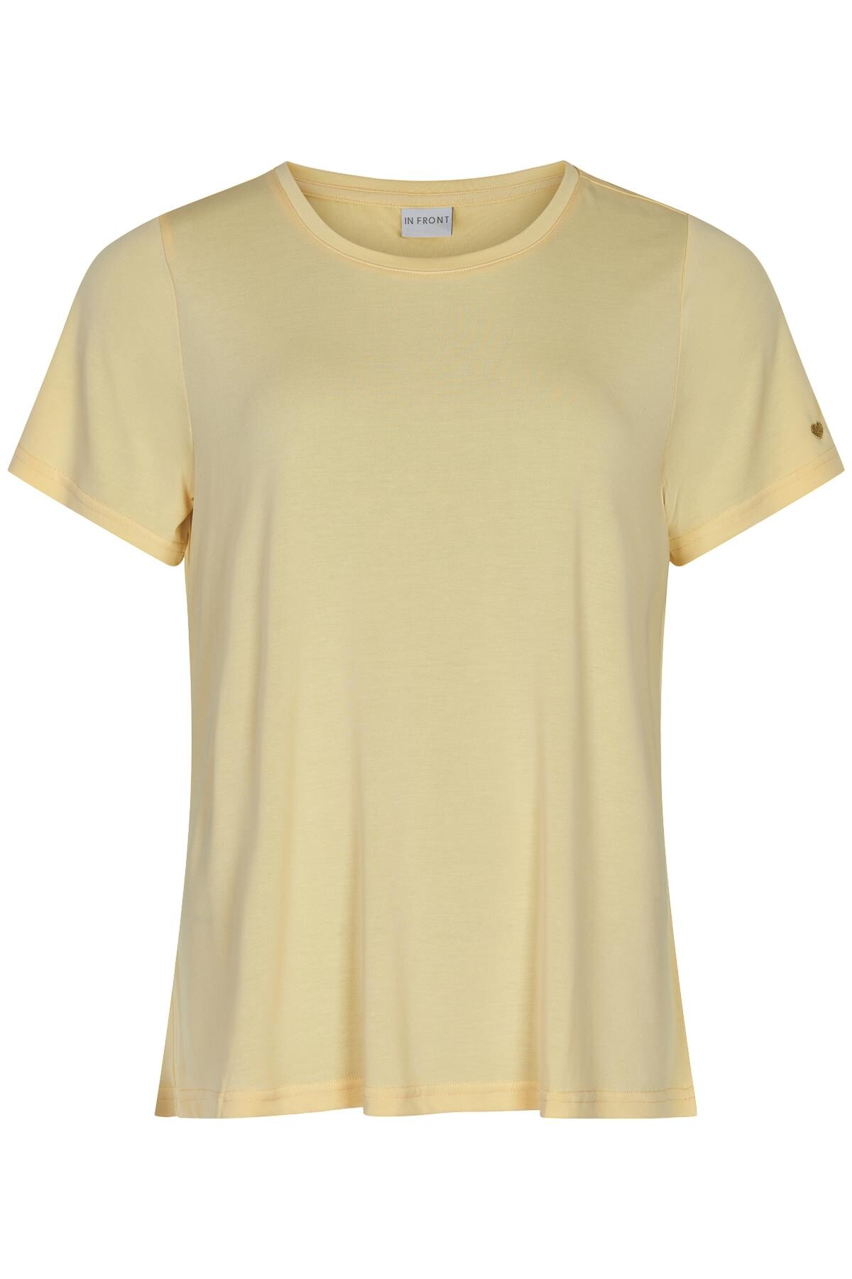 In Front Nina T-shirt, Farve: Gul, Størrelse: M, Dame