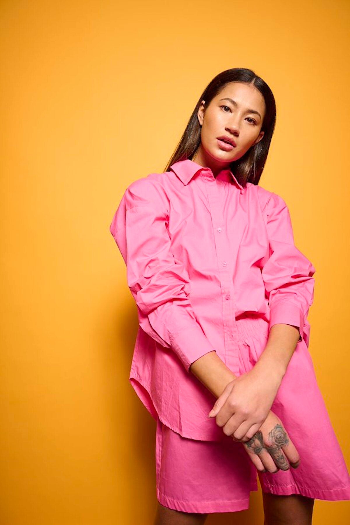 Billede af Ichi Ixstormie Plain Skjorte, Farve: Multicolor, Størrelse: 42, Dame