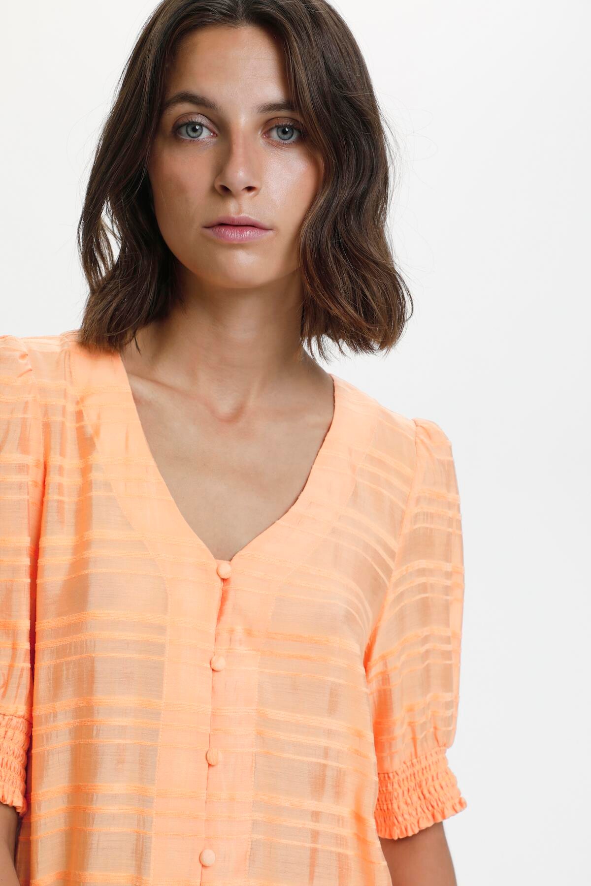Karen By Simonsen Cesskb Skjorte, Farve: Gul Orange, Størrelse: 38, Dame