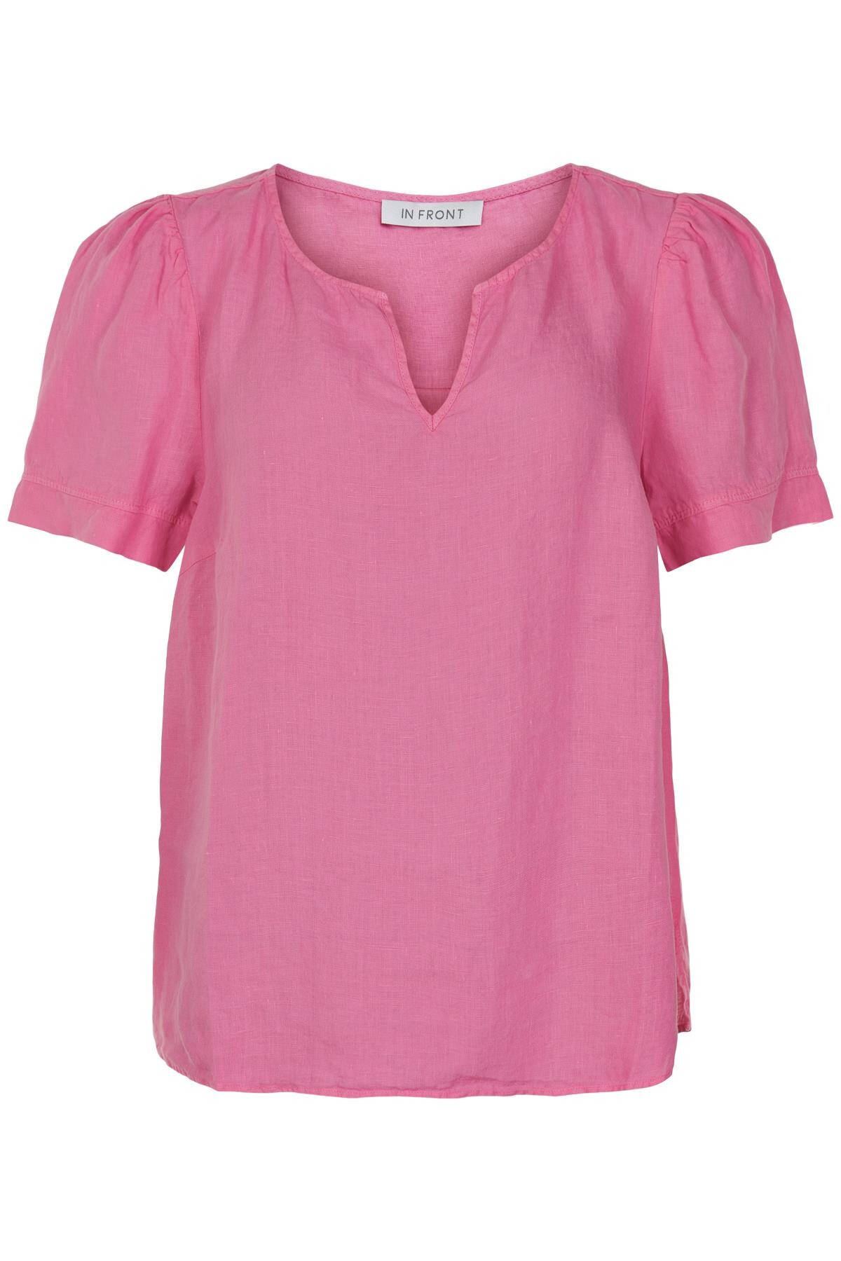 Billede af In Front Lino Bluse, Farve: Pink, Størrelse: S, Dame