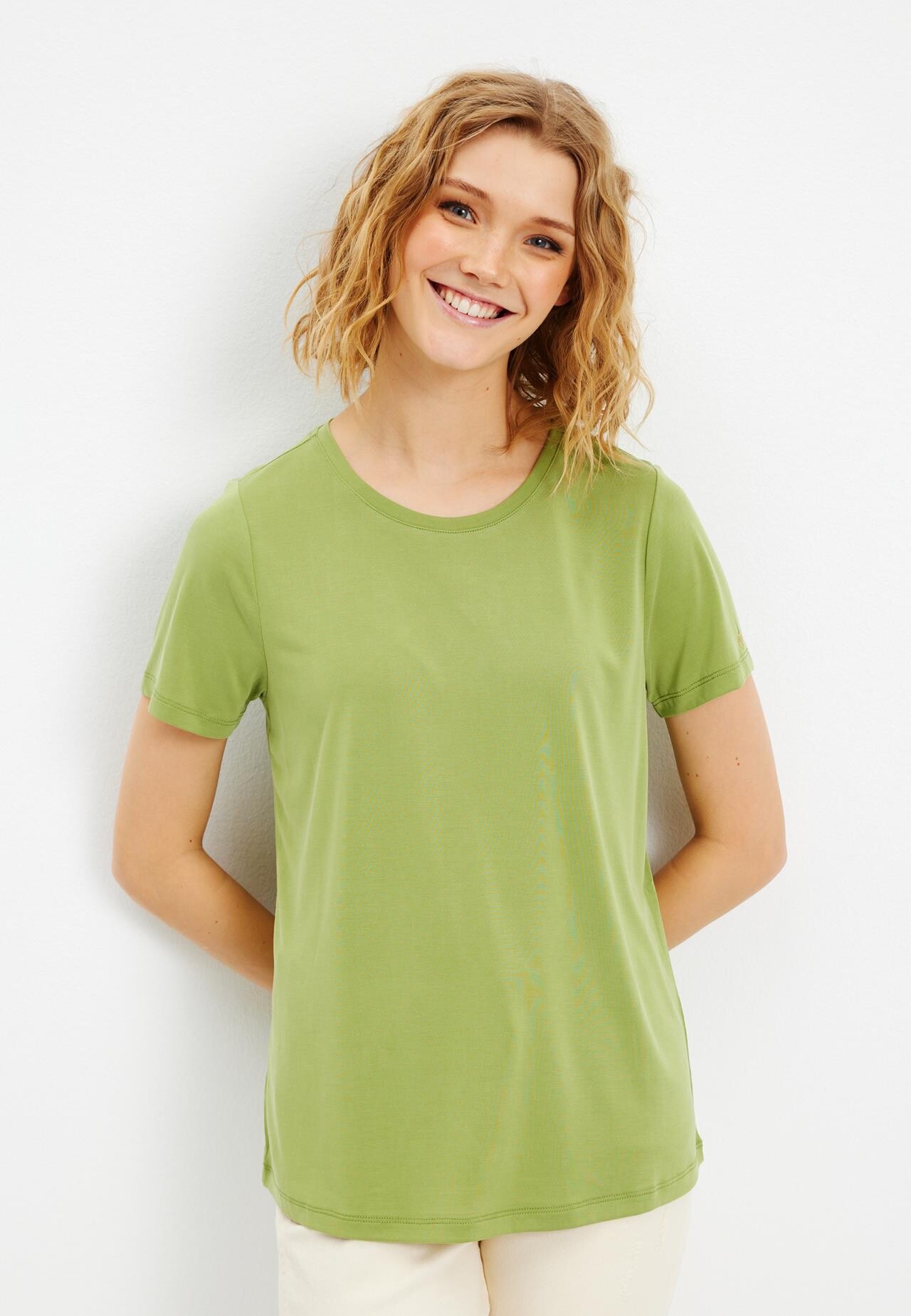 In Front Nina T-shirt, Farve: Apple Grøn, Størrelse: S, Dame