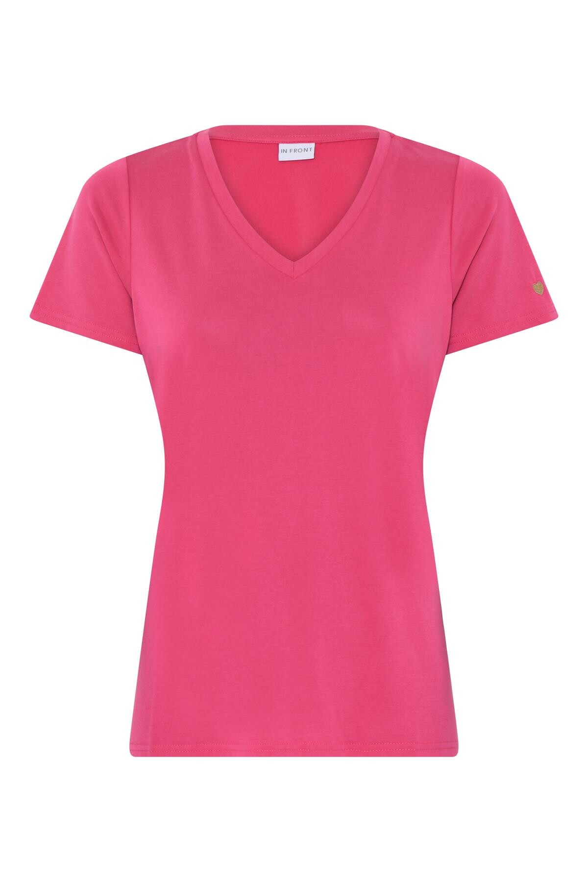 13: In Front Nina T-shirt, Farve: Pink, Størrelse: M, Dame