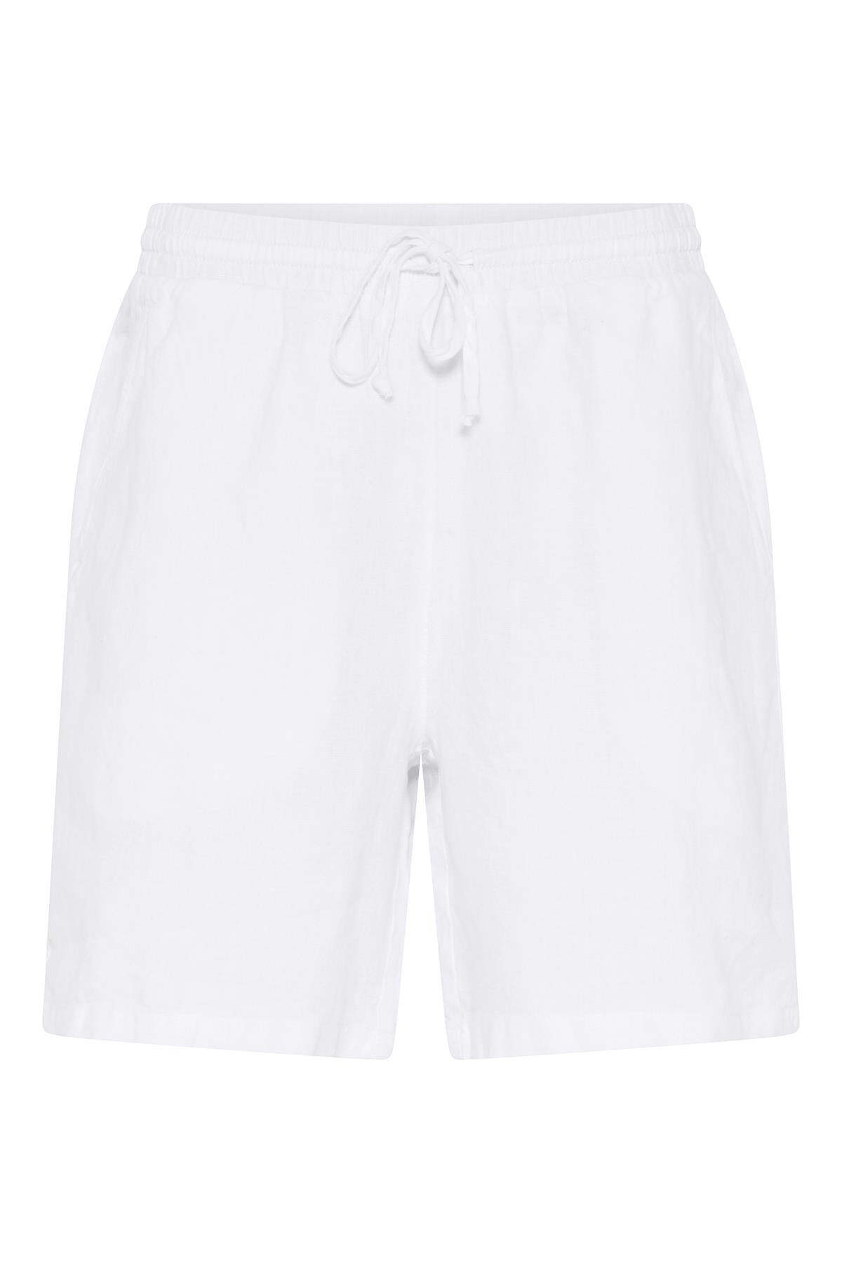 7: In Front Lino Shorts, Farve: Hvid, Størrelse: M, Dame