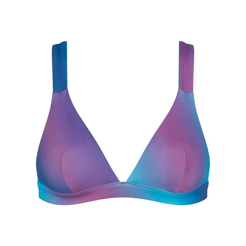 Billede af Sloggi Shore Fornillo Triangle Bikini Top, Farve: Turquoise Dark Combination, Størrelse: L, Dame