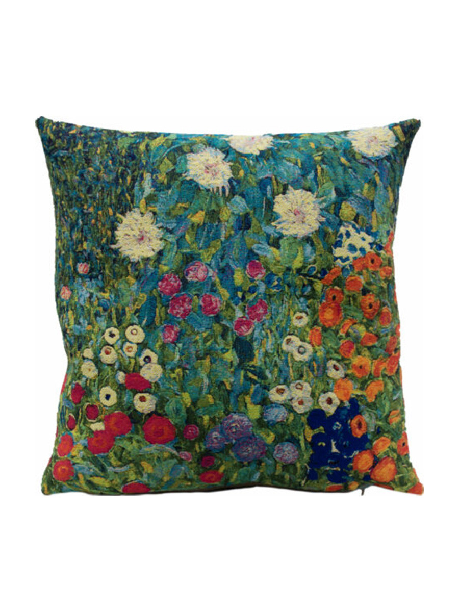 Gustav Klimt, Blomsterhave pude fra Poulin Design
