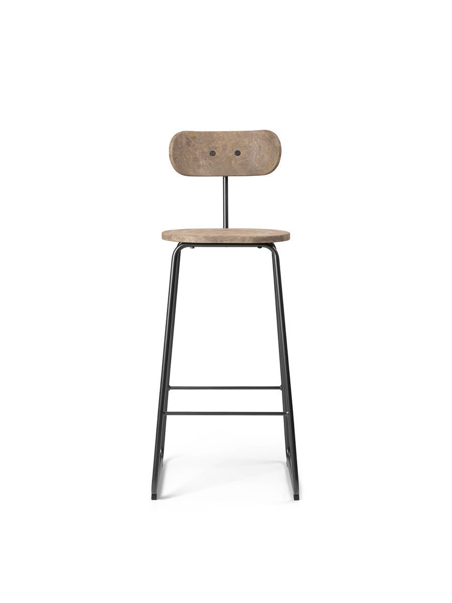 Earth barstol med ryglæn, coffee waste light fra Mater (H 74 cm)
