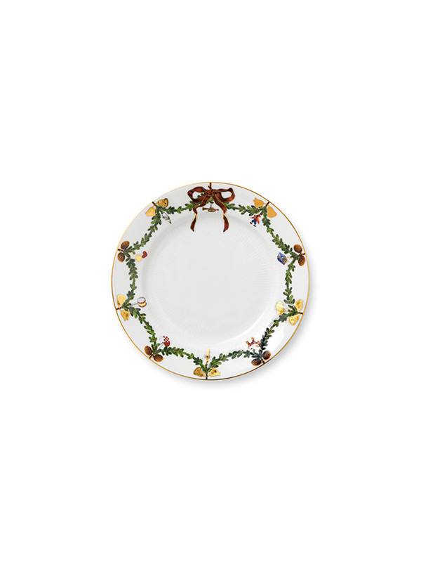 Royal Copenhagen Stjerne Riflet Jul, tallerken 22 cm