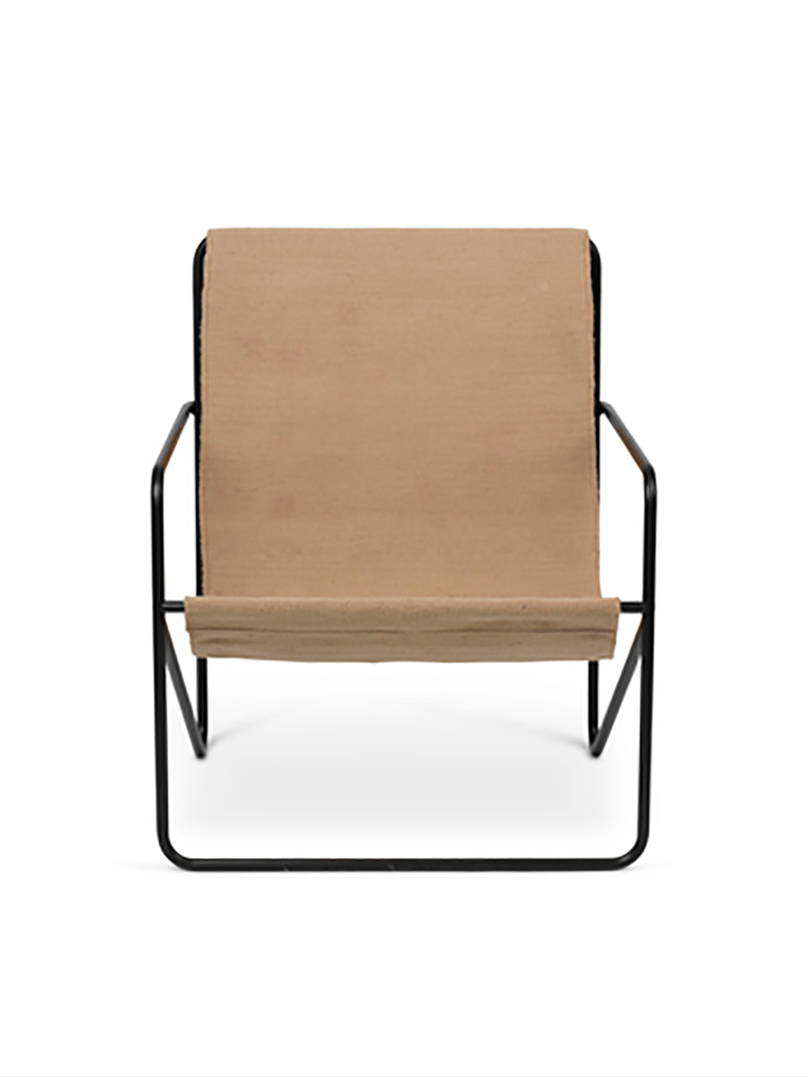 Desert Lounge Chair, sort fra Ferm Living (Solid cashmere)