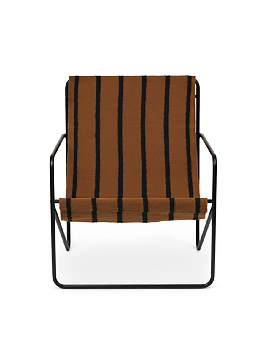 Desert Lounge Chair, sort fra Ferm Living (Stripe)