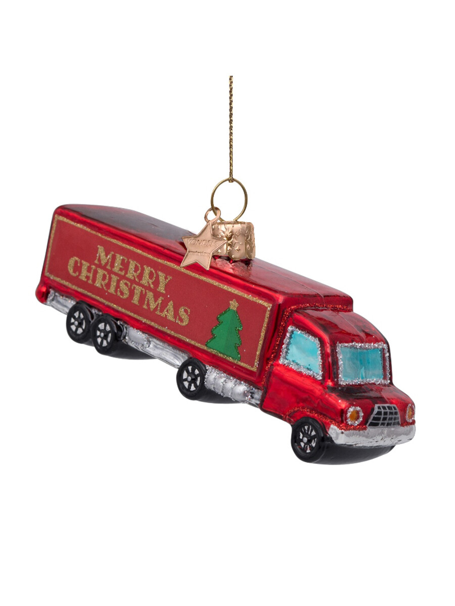 Rød lastbil ornament fra Vondels