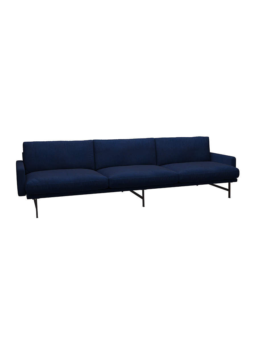 Lissoni Sofa 3 Pers 243 Cm Fra Kategori 5 Matpoleret Rustfrit Stål Fra Fritz Hansen