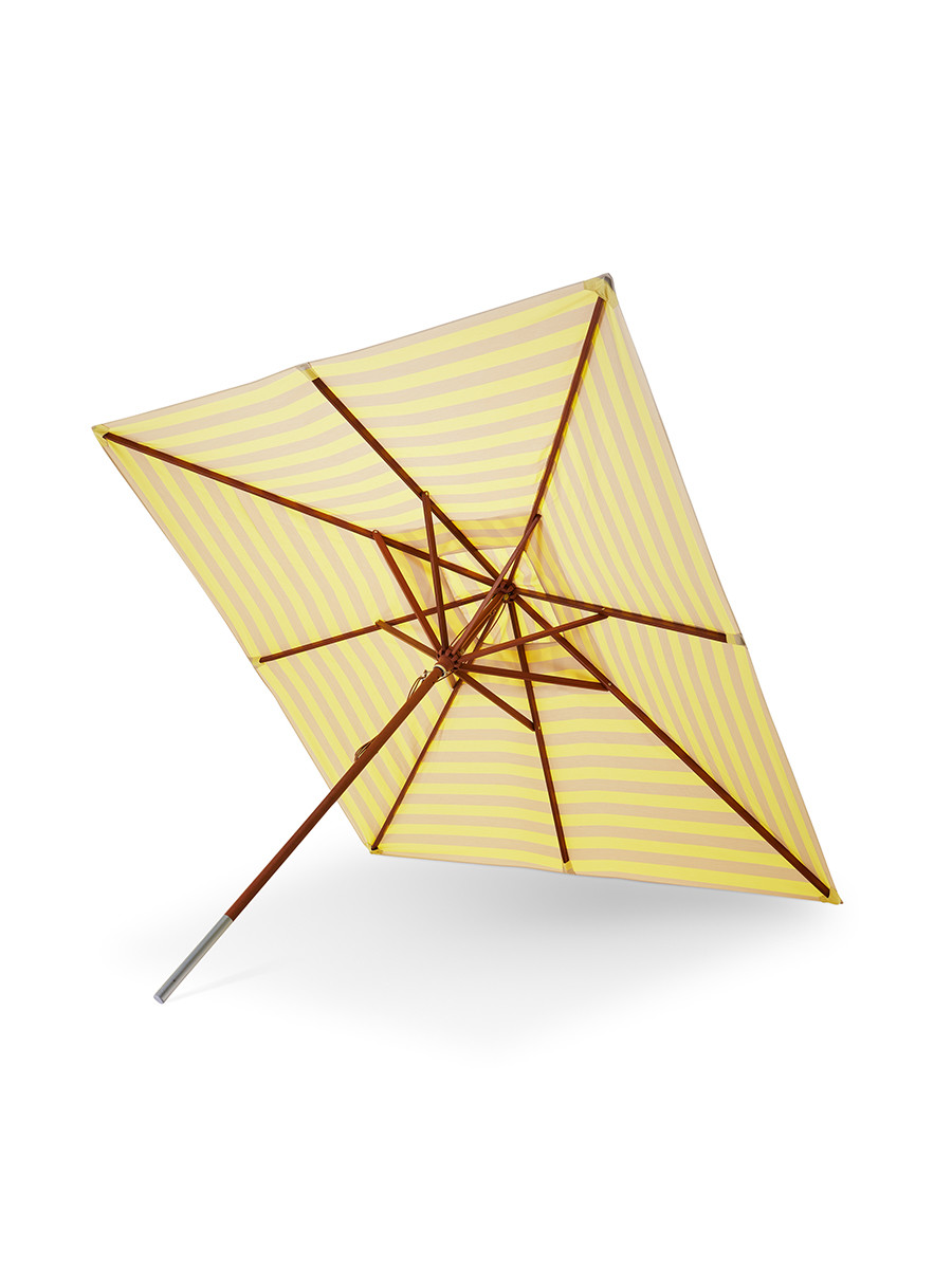 Messina Parasol 300, Lemon/Sand Stripes fra Skagerak