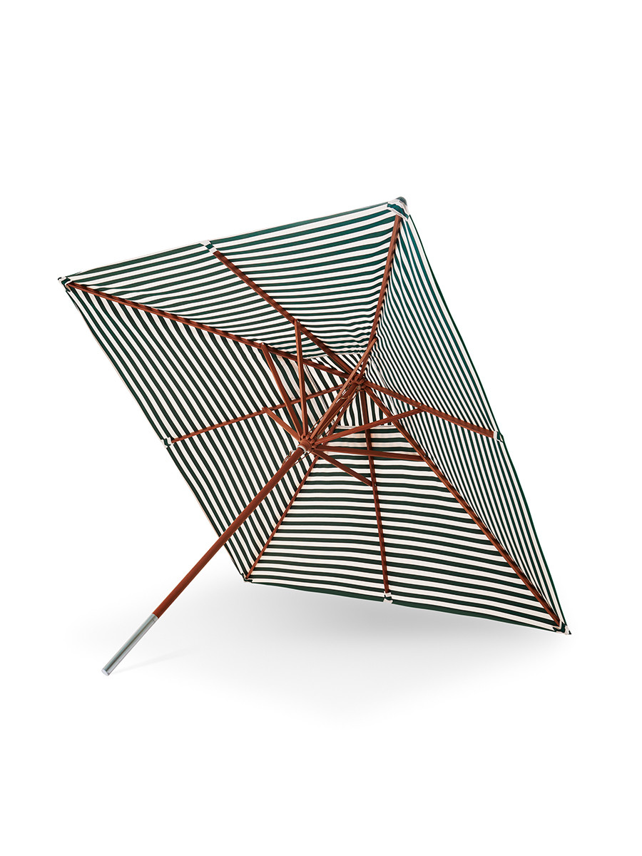 Messina Parasol 300, Light Apricot/Green Stripes fra Skagerak