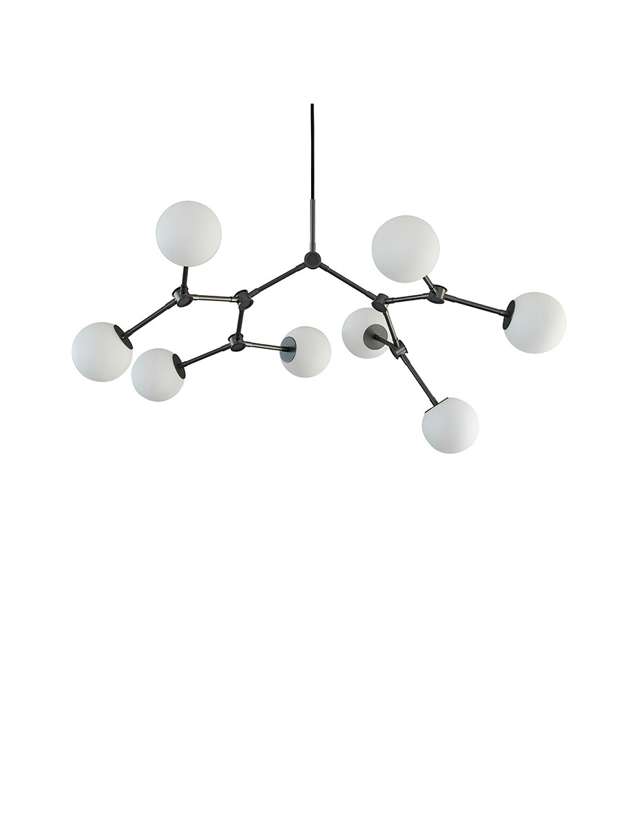 Drop Bulp Chandelier, mini grey fra 101 Copenhagen