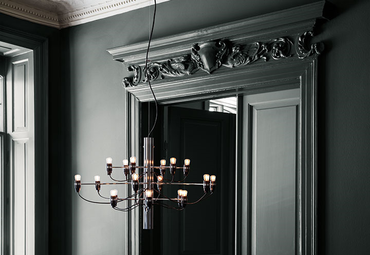 2097/18 Lysekrone fra Flos (Krom LED)