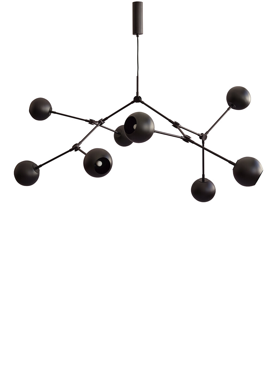 Drop Chandelier Globe, Burned Black fra 101 Copenhagen