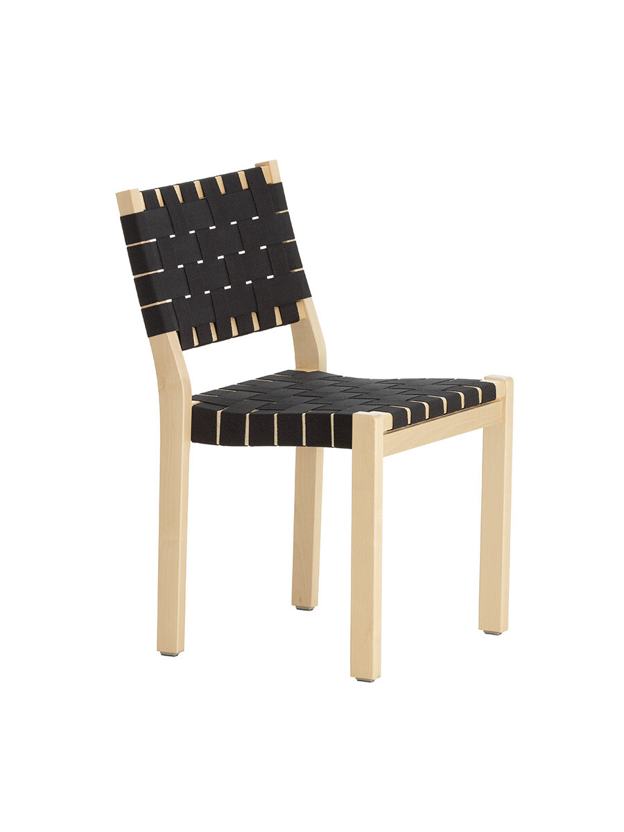 Billede af Chair 611 fra Artek (Natur m. sort/sort flet)