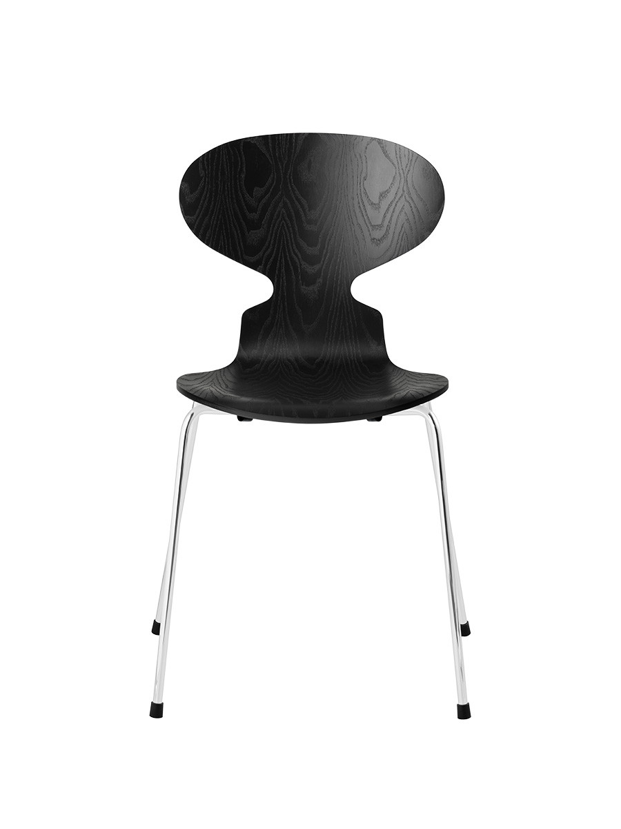 Billede af 3101 Myren Stol i farvet ask af Arne Jacobsen (Sort, Krom)