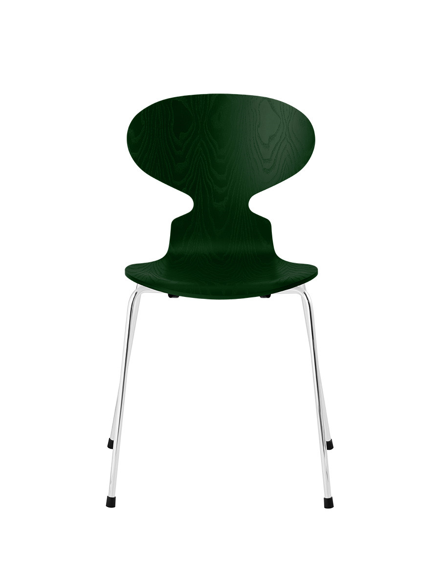 Billede af 3101 Myren Stol i farvet ask af Arne Jacobsen (Evergreen, Krom)