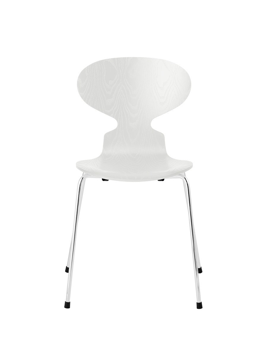Billede af 3101 Myren Stol i farvet ask af Arne Jacobsen (Hvid, Krom)