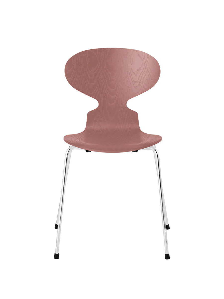 3101 Myren Stol i farvet ask af Arne Jacobsen (Wild Rose, Krom)