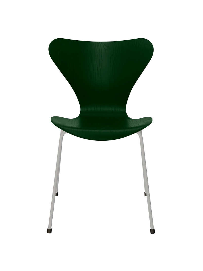 Billede af 3107 stol, farvet ask evergreen/nine grey stel af Arne Jacobsen