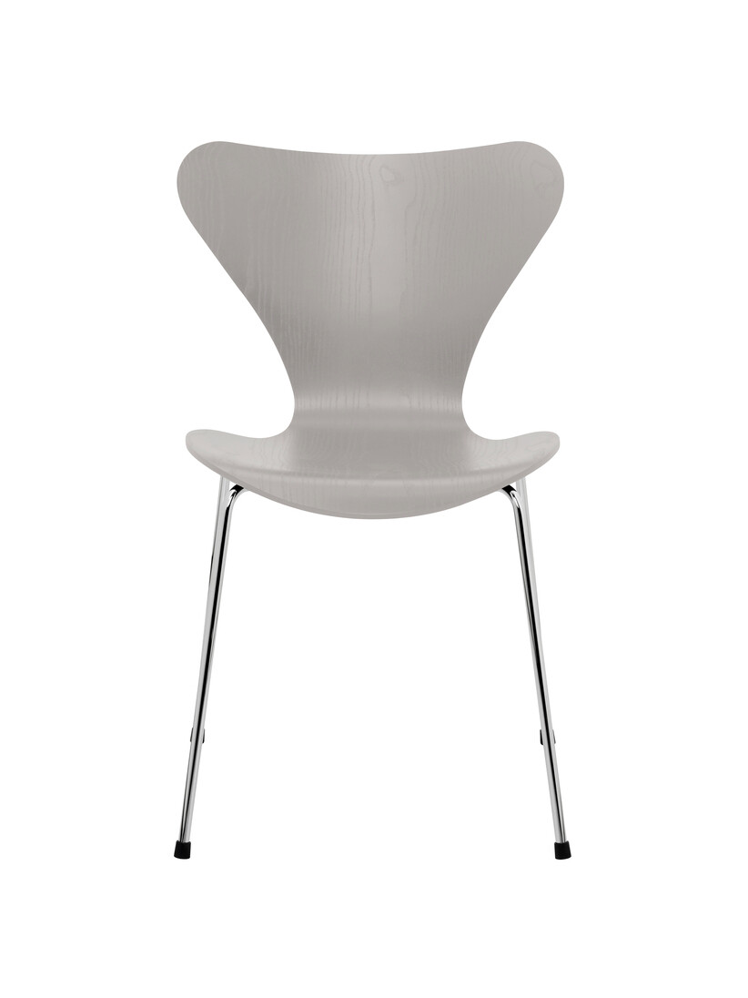 Billede af 3107 stol, farvet ask nine grey/krom stel af Arne Jacobsen
