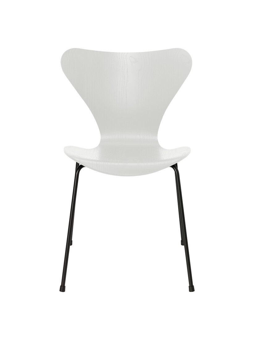 Billede af 3107 stol, farvet ask hvid/sort stel af Arne Jacobsen
