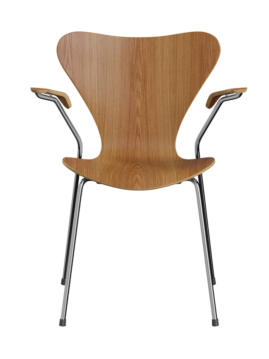 Billede af 3207 Serie 7 Armstol af Arne Jacobsen (Uden polstring, Elm, Ingen farve)