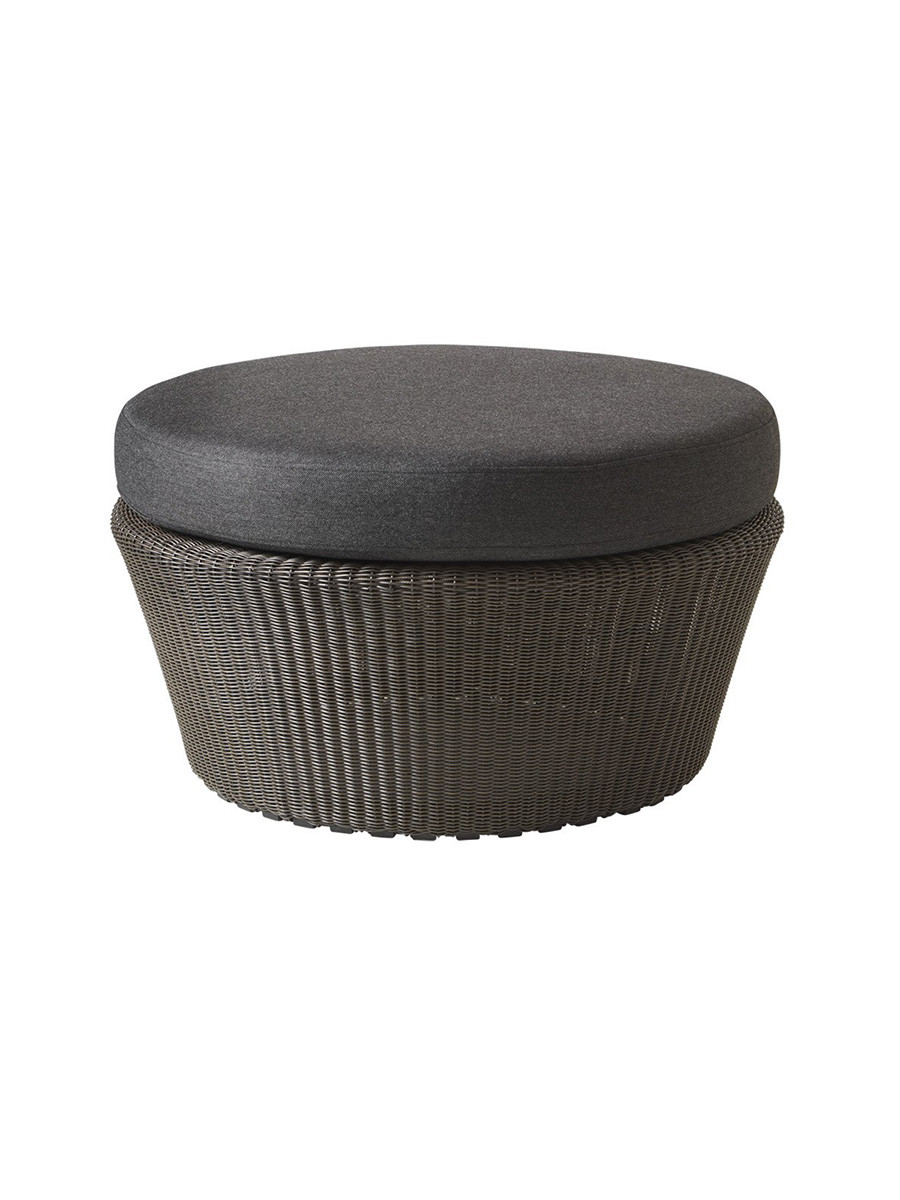 Kingston Fodskammel fra Cane-line (Mocca, Black, Cane-line Natté)