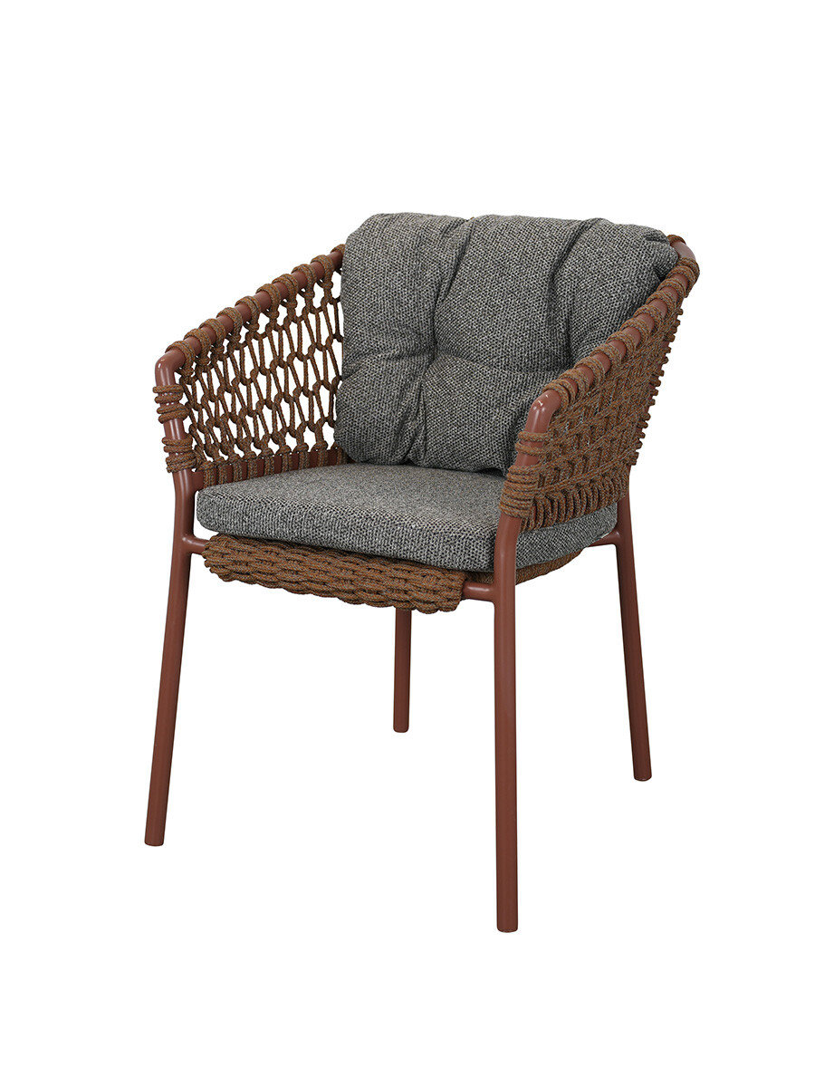 Ocean Stol, Soft Rope fra Cane-line (Dark grey, Cane-line Wove, Umber Brown)