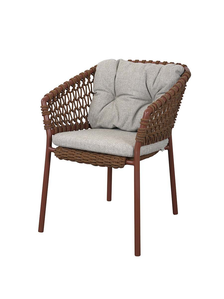 Ocean Stol, Soft Rope fra Cane-line (Light brown, Cane-line Wove, Umber Brown)