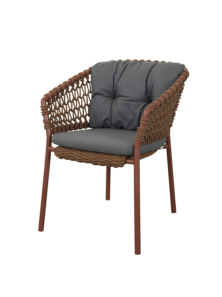 Ocean Stol, Soft Rope fra Cane-line (Grey, Cane-line Natté, Umber Brown)