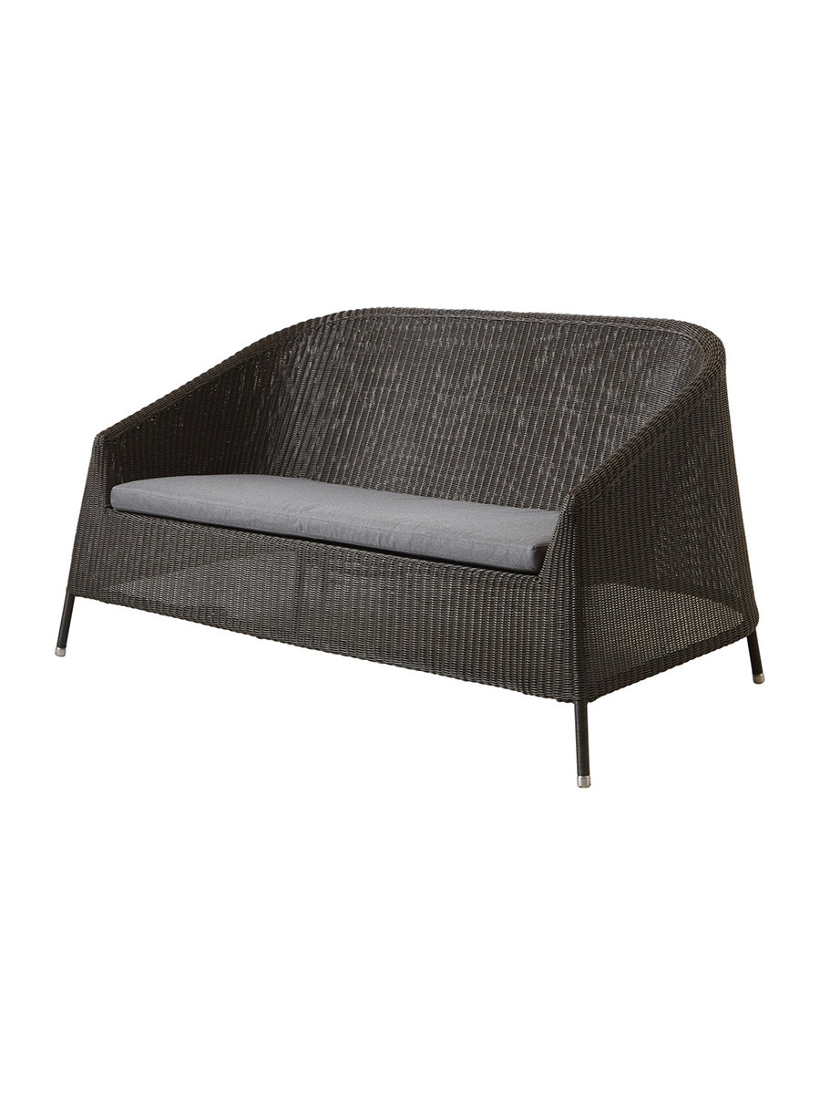 Kingston 2 pers Loungesofa fra Cane-line (Mocca, Grey, Cane-line Natté)