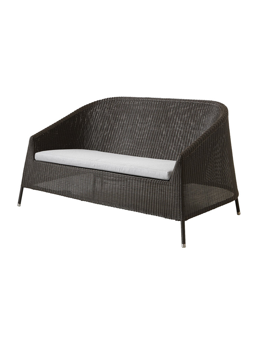 Kingston 2 pers Loungesofa fra Cane-line (Mocca, Light grey, Cane-line Natté)