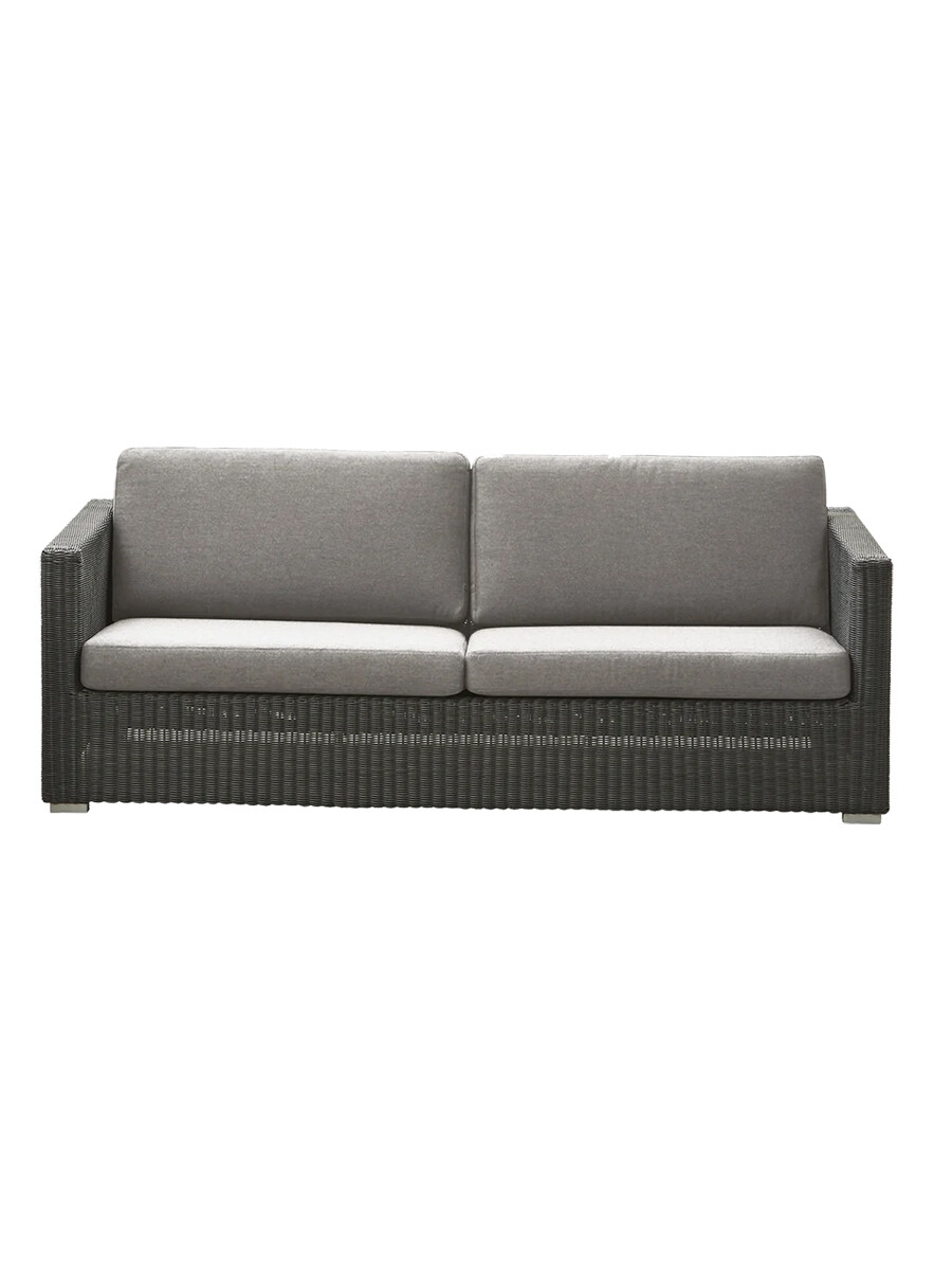 Chester 3-pers Loungesofa fra Cane-line (Graphite, Taupe, Cane-line Natté)
