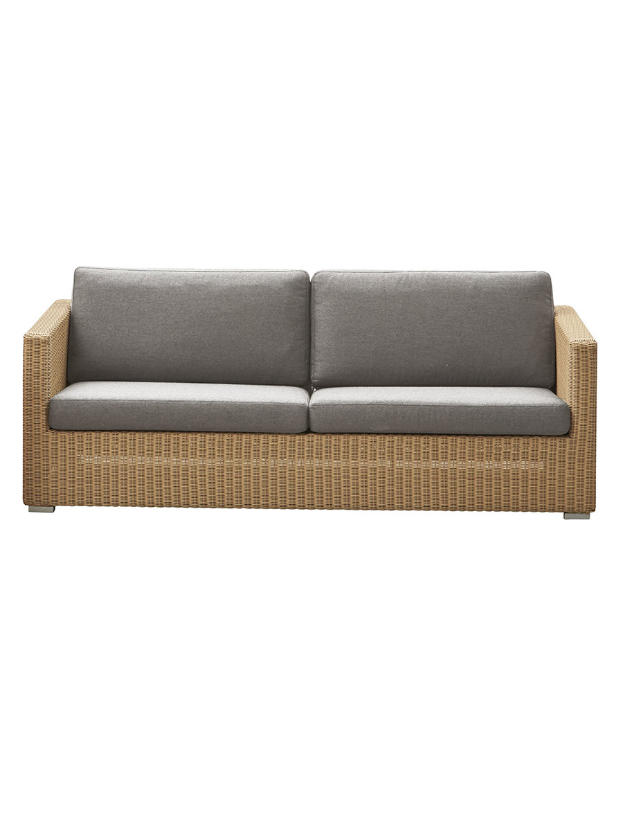 Chester 3 pers Loungesofa fra Cane-line (Natural, Taupe, Cane-line Natté inkl. QuickDry)