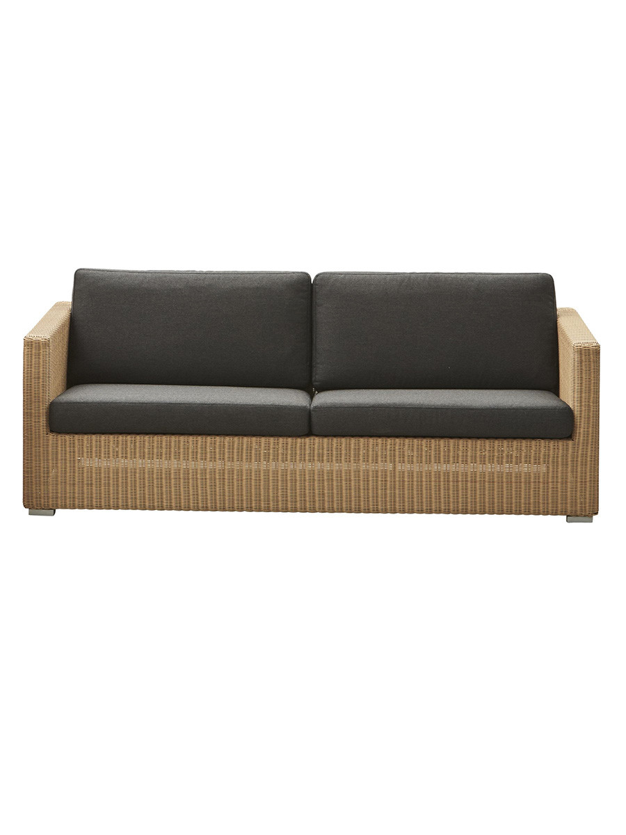 Chester 3 pers Loungesofa fra Cane-line (Natural, Black, Cane-line Natté)