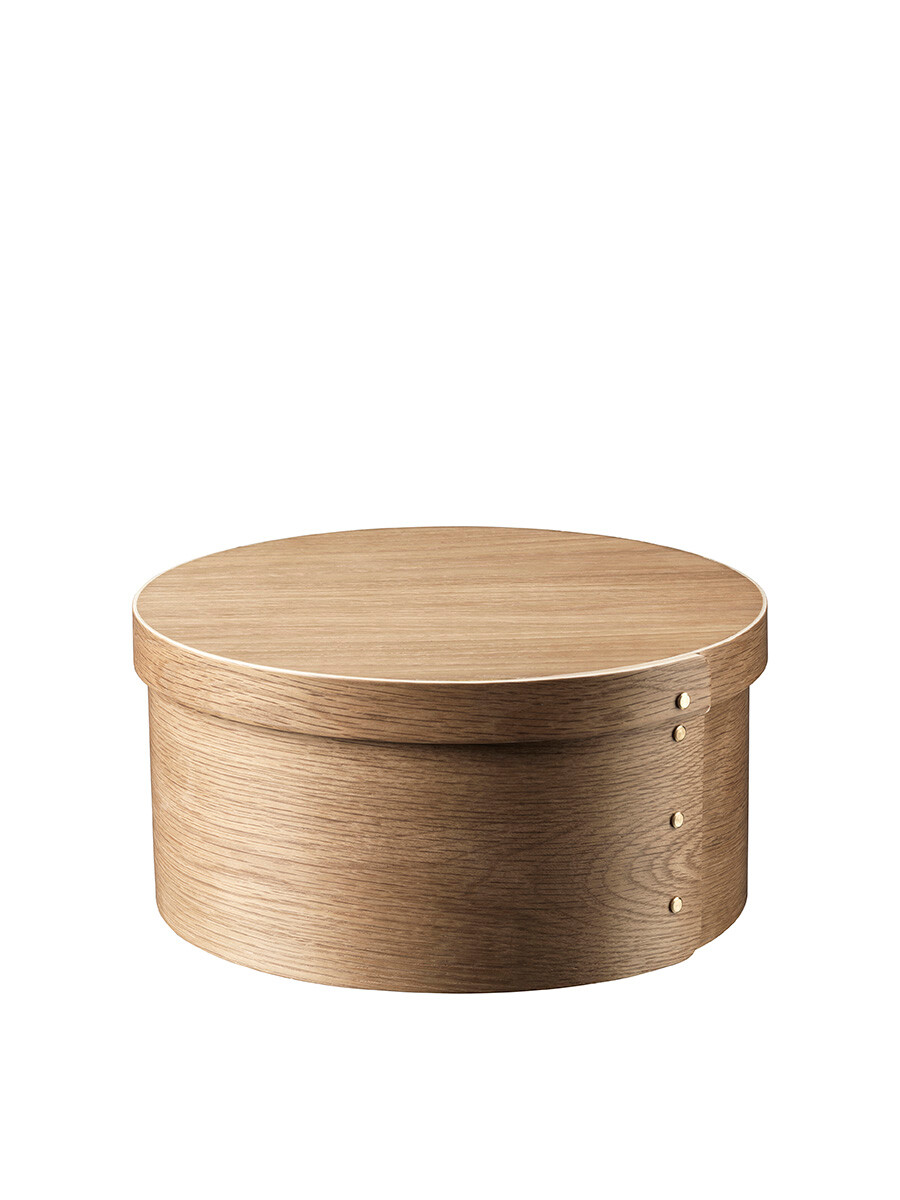 X3 Drejø Opbevaringsæske, Ø31 cm fra FDB Møbler (Eg)