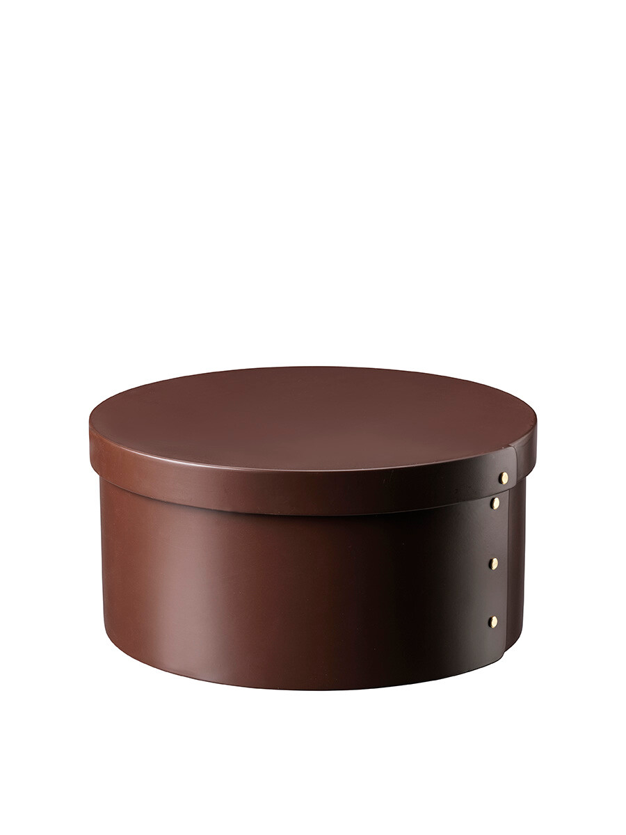 X3 Drejø Opbevaringsæske, Ø31 cm fra FDB Møbler (Chocolate Brown)