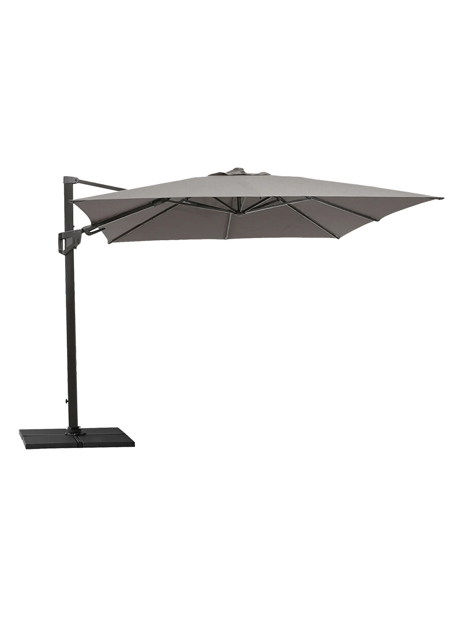 Hyde Luxe Parasol 3×3 m. med tilt inkl. fod fra Cane-line (Taupe)