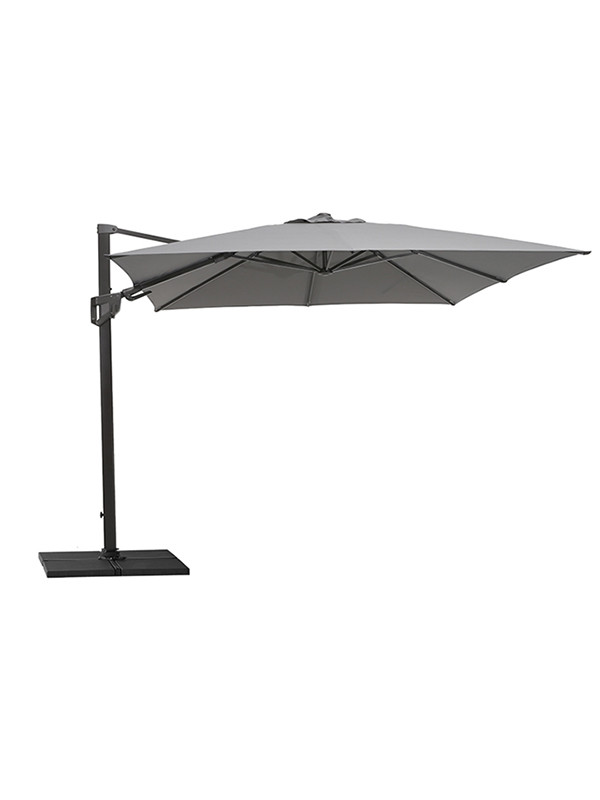 Hyde Luxe Parasol 3×3 m. med tilt inkl. fod fra Cane-line (Anthracite)