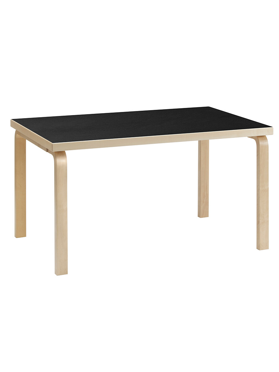 Billede af Aalto Table Rectangular 82B, 135x85 cm fra Artek (Sort Linoleum)