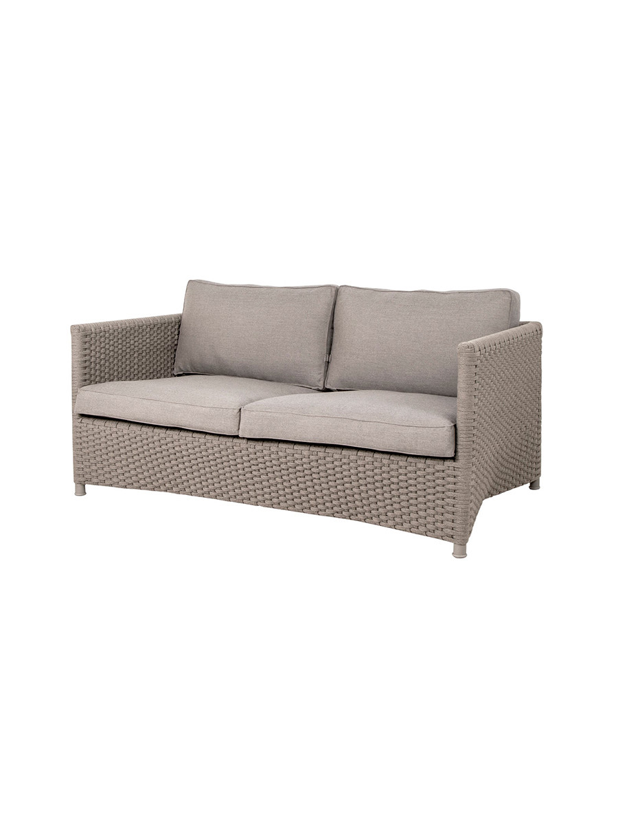 Diamond 2 pers Sofa inkl. hynde fra Cane-line (Taupe, Soft Rope, Cane-line Natté hynde)