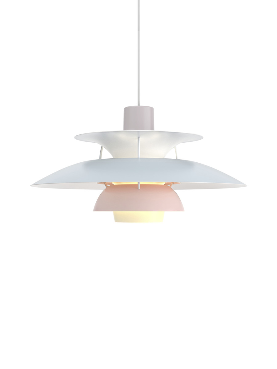 Billede af PH 5 pendel, Pastel Oyster Blue Rose af Poul Henningsen