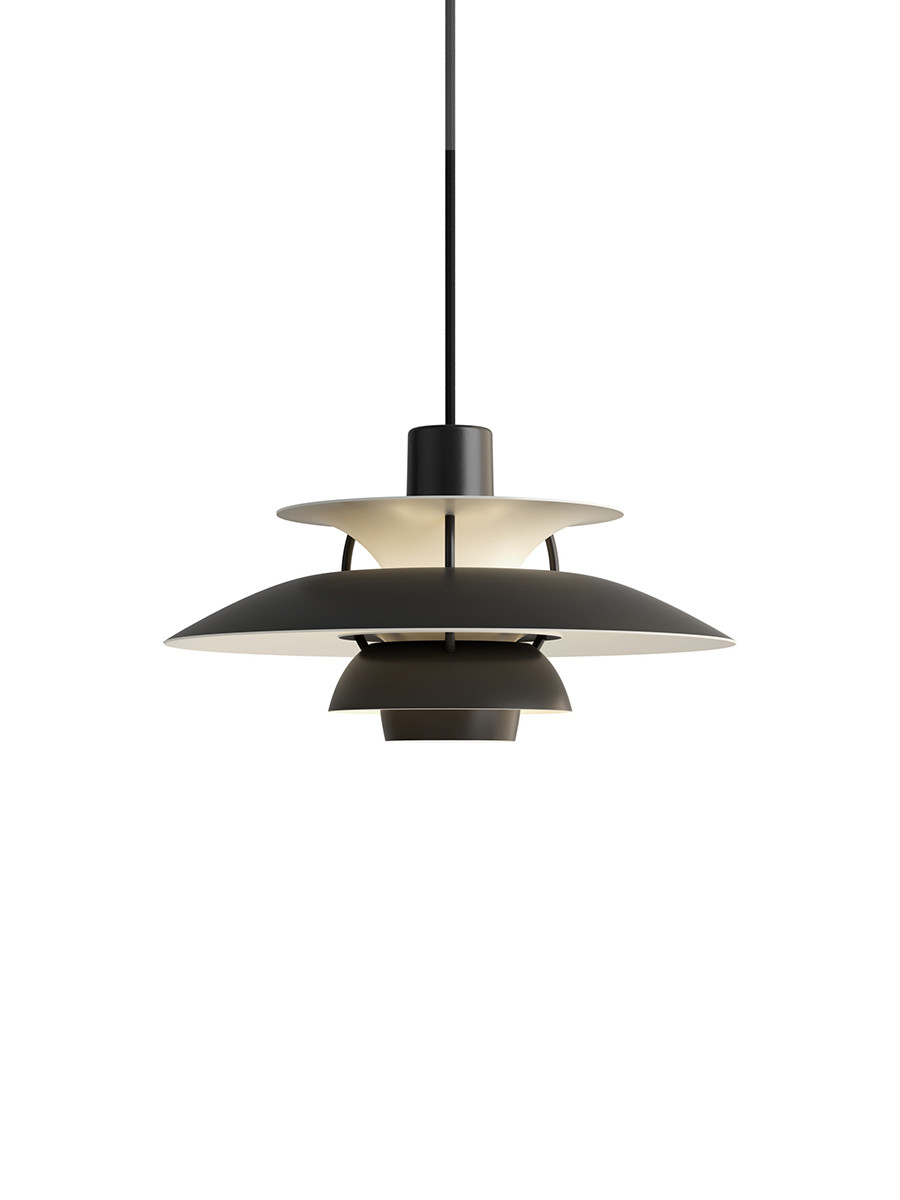 Billede af PH 5 Mini pendel, monokrom af Poul Henningsen (Sort)