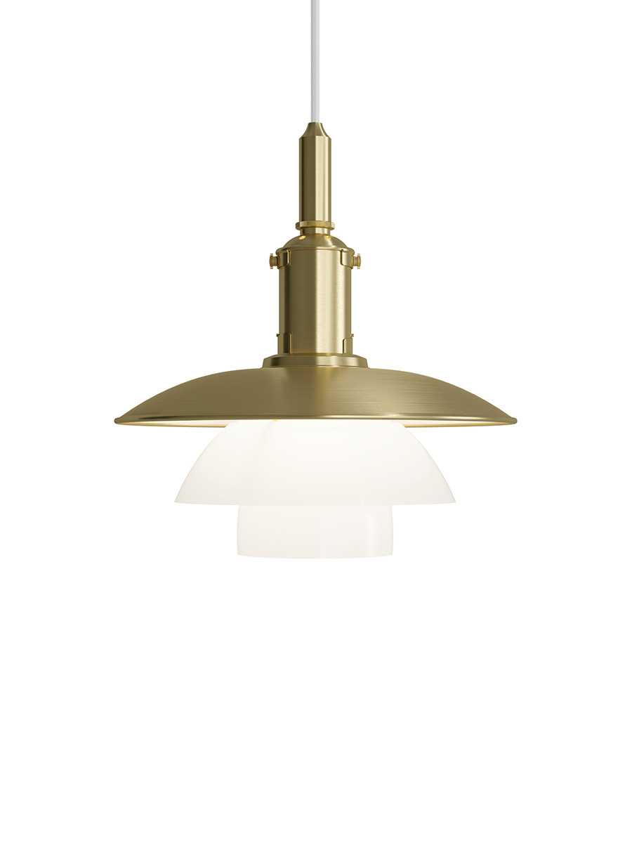 PH 3/3 pendel, messing/opalt glas, limited edition 2022 af Poul Henningsen