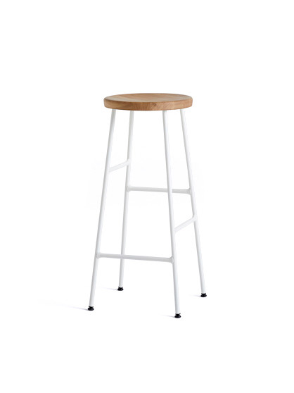 Cornet barstol fra Hay (High, Oiled oak, Cream white powder coated steel)