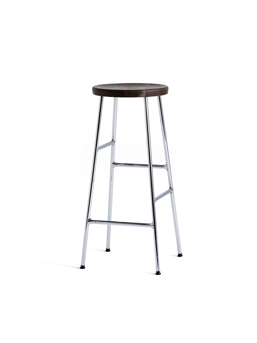 Cornet Barstol fra Hay (High, Smoked oak, Chromed steel)