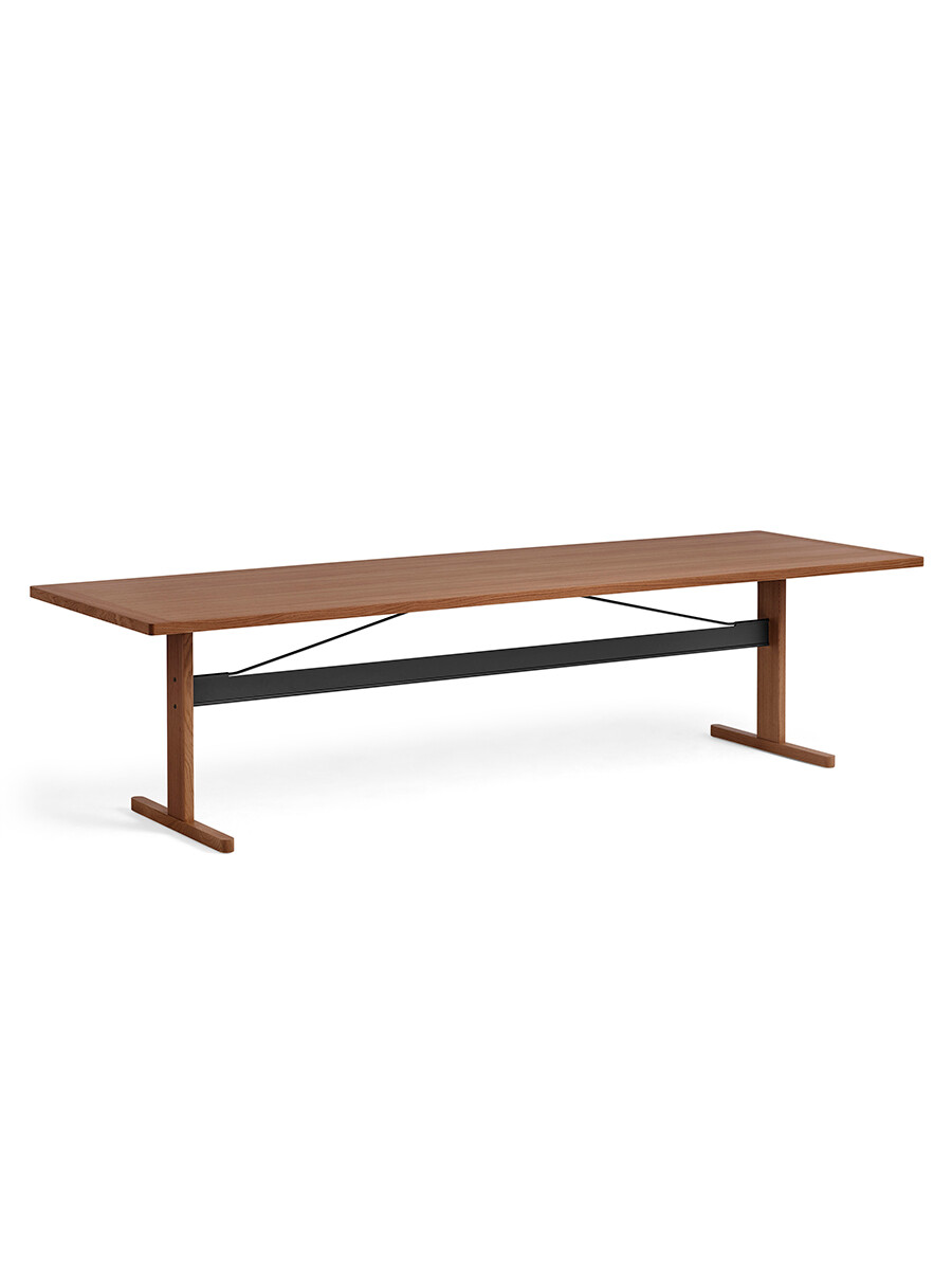 Passerelle Table, L300 cm fra Hay (Water-based lacquered oak, Ink black, Water-based lacquered oak)